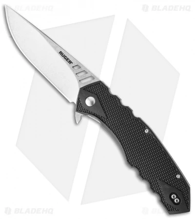 CRKT Ruger Knives Follow-Through Flipper Knife (3.75" Stonewash) R1701 1 CRKT Ruger Knives Follow-Through Flipper Knife (3.75" Stonewash) R1701